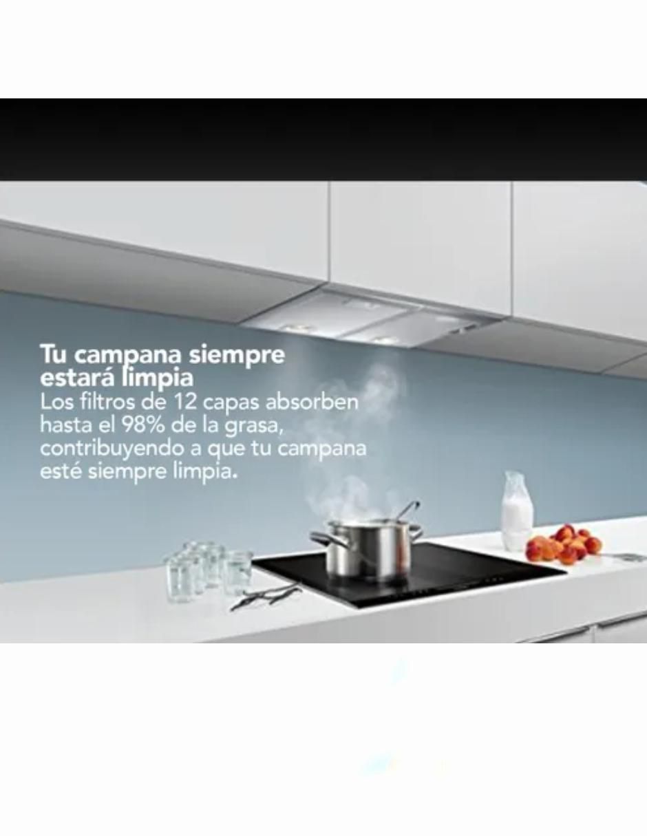Campana plana TOTAL GFH 55 INOX de acero inoxidable 2