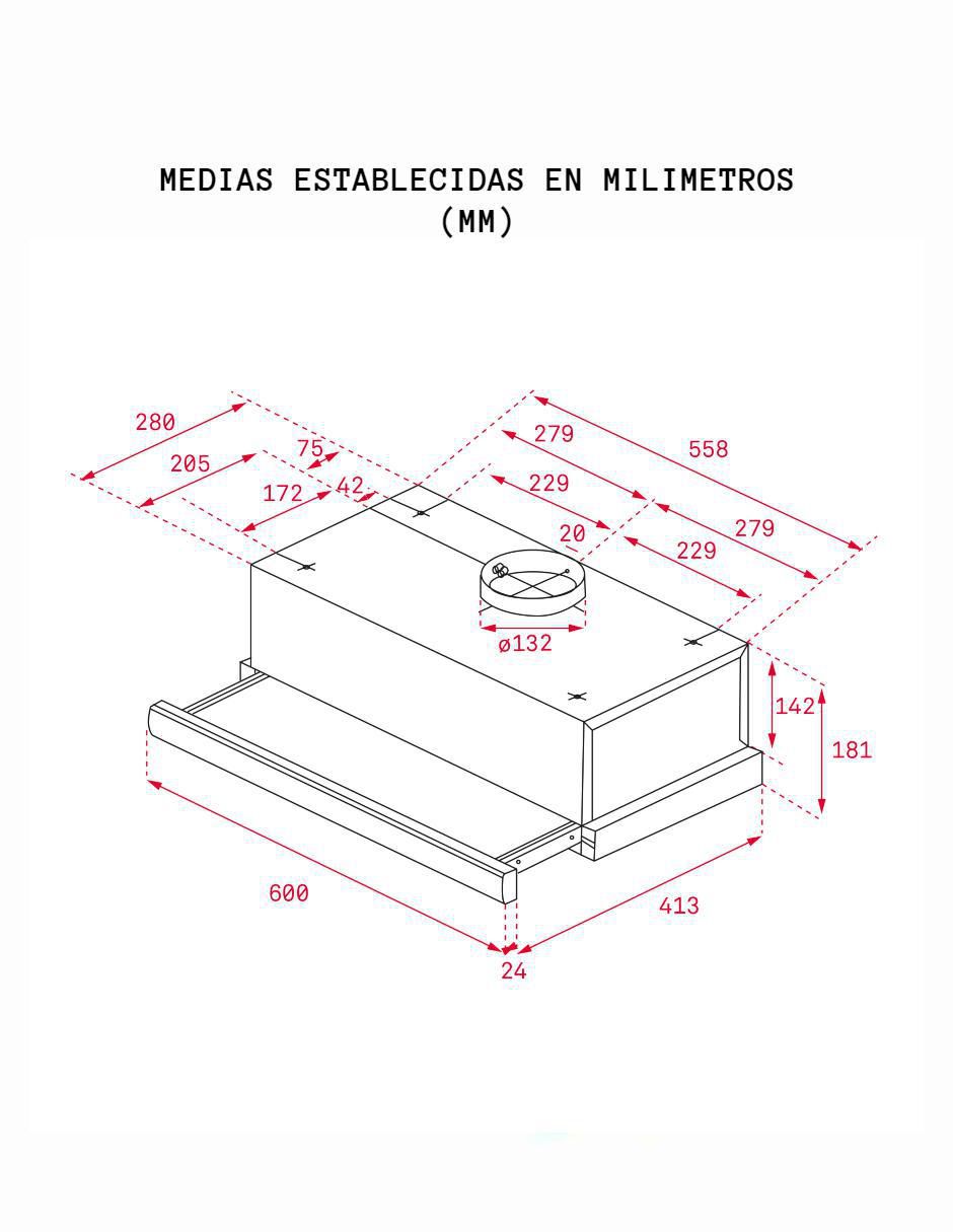 Campana plana Teka TOTAL TL 6310 INOX de acero inoxidable