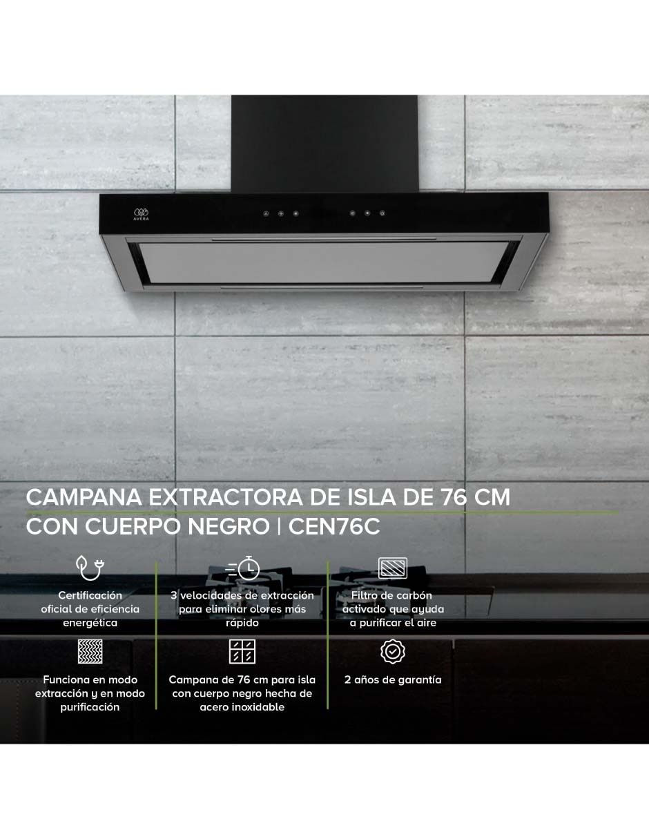 Campana de isla CEN76C de acero inoxidable 3