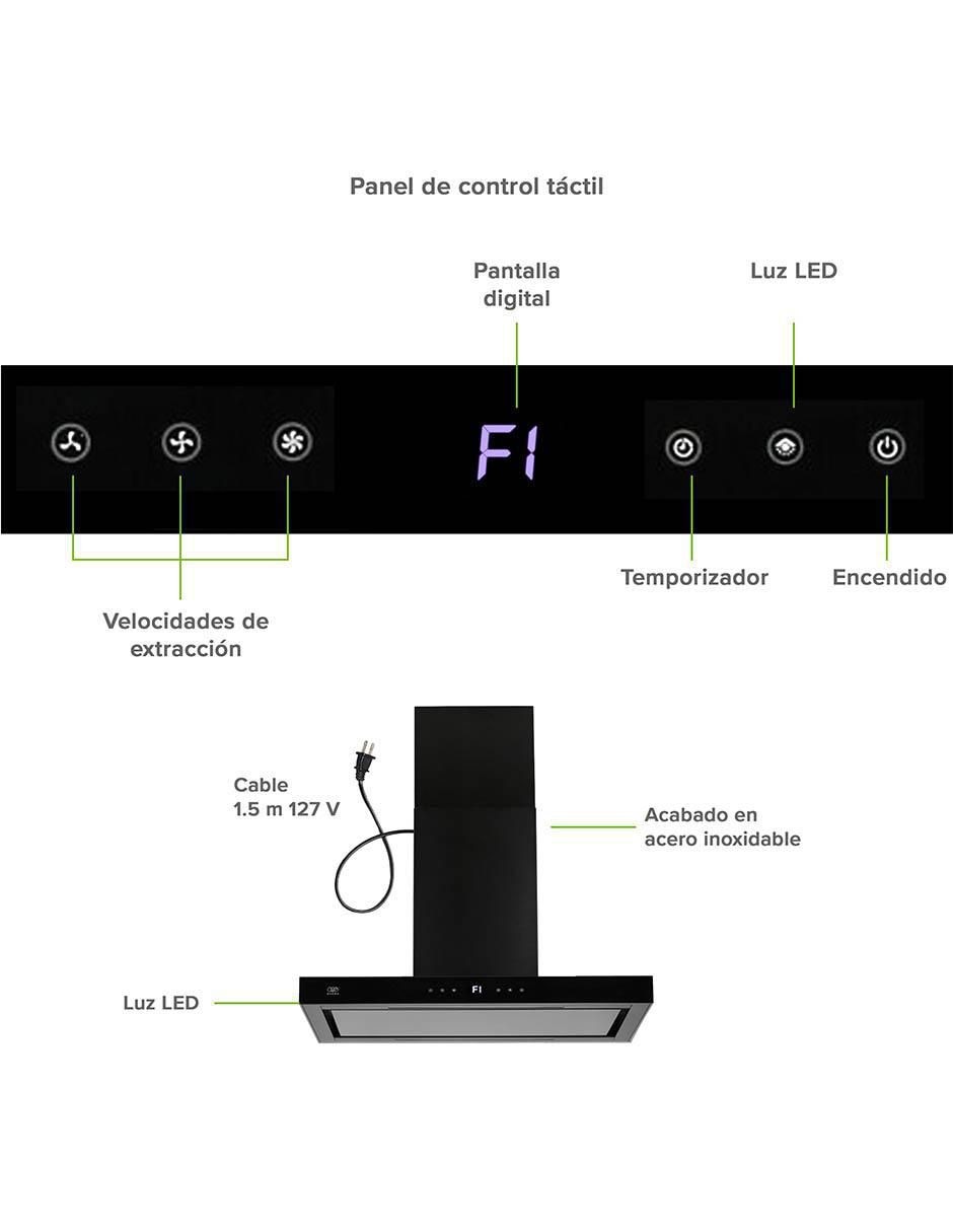 Campana de isla CEN90B de acero inoxidable 11
