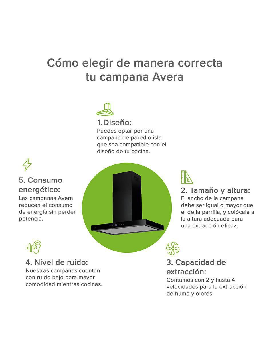 Campana de isla CEN90B de acero inoxidable 8