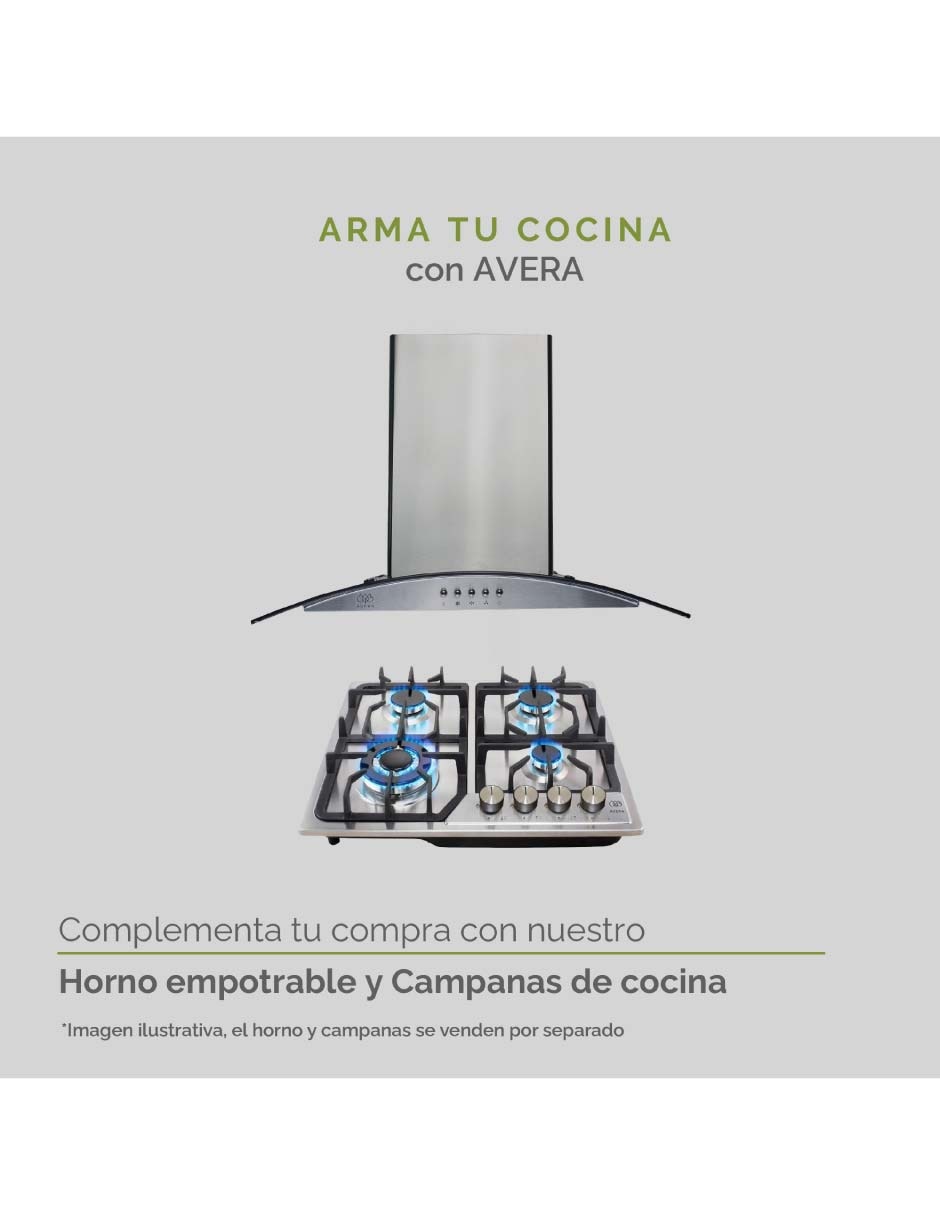 Parrilla a gas lp empotrable Avera