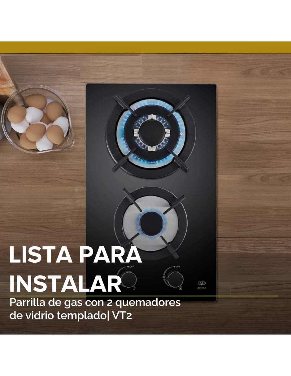 Parrilla multigas empotrable Avera