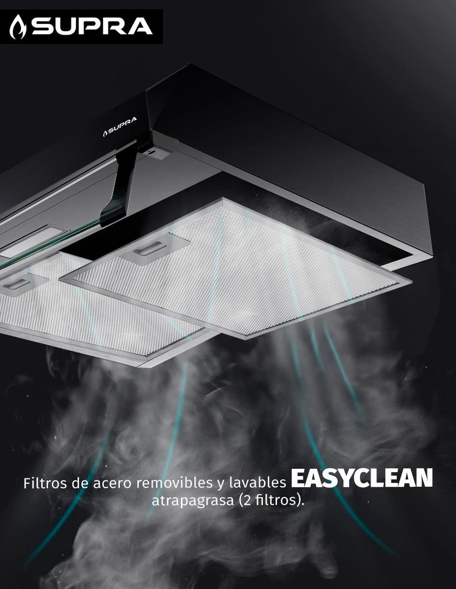Campana de pared Supra NUBE N-76 de acero inoxidable