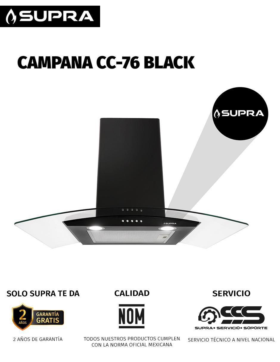 Combo campana de cocina Supra ROTWAND de cristal templado