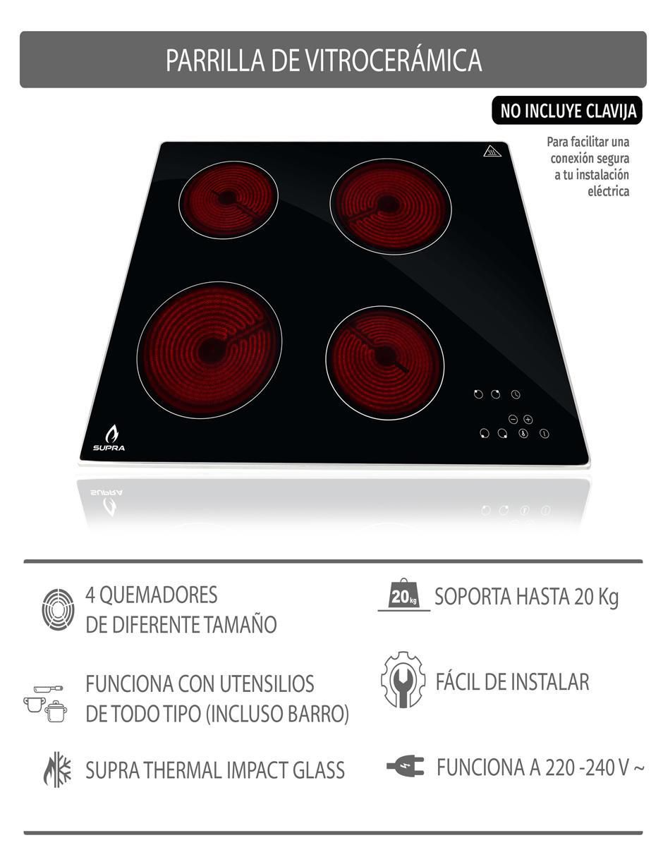 Parrilla eléctrica empotrable Supra