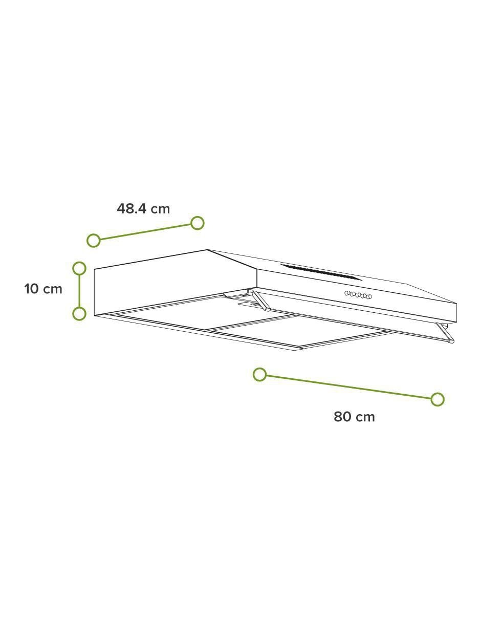 Campana de pared Avera cea80n de acero inoxidable