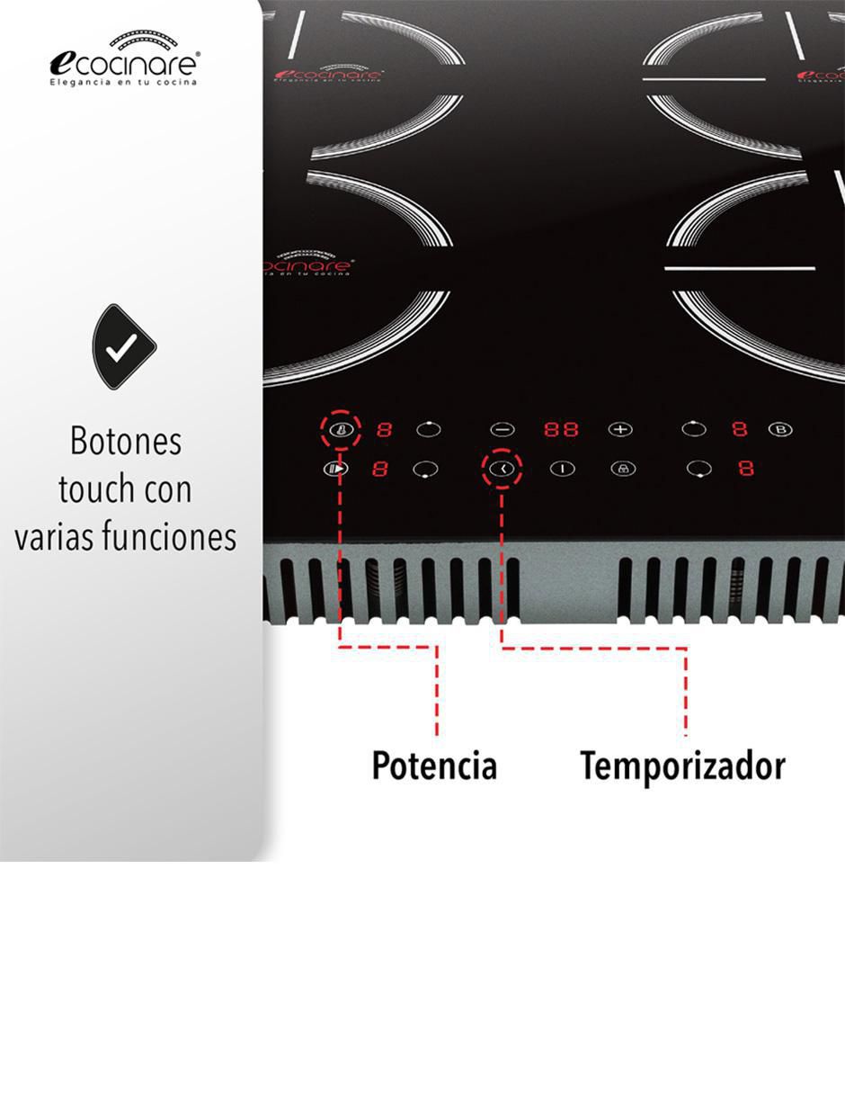 Parrilla a inducción empotrable Ecocinare