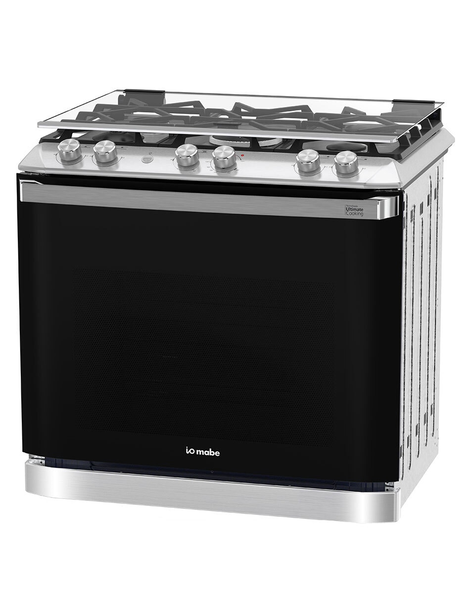 Estufa empotrable a gas lp Io Mabe Ultimate 79.2 cm IO8061GETSS0 de 5 quemadores