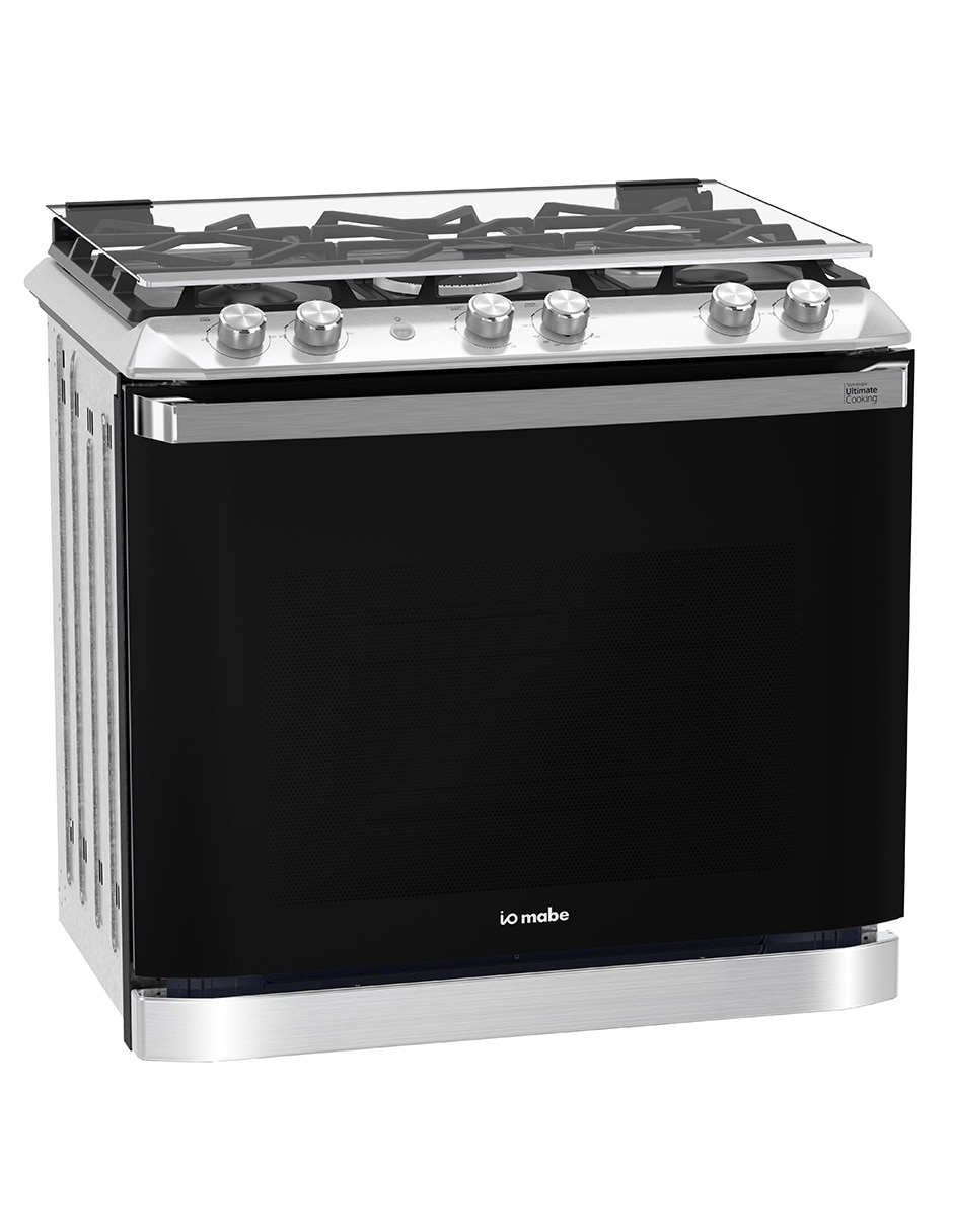 Estufa empotrable a gas lp Io Mabe Ultimate 79.2 cm IO8061GETSS0 de 5 quemadores
