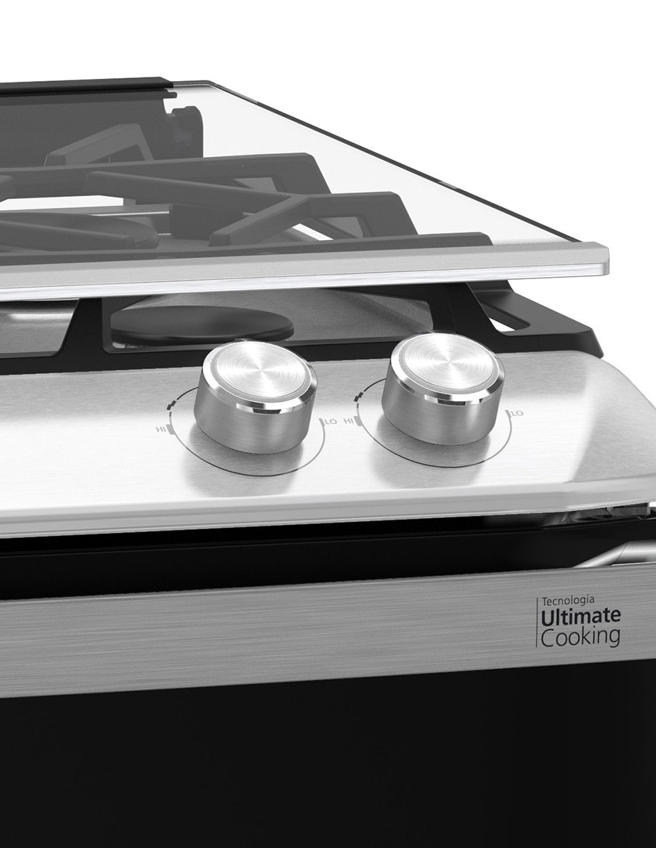 Estufa empotrable a gas lp Io Mabe Ultimate 79.2 cm IO8061GETSS0 de 5 quemadores