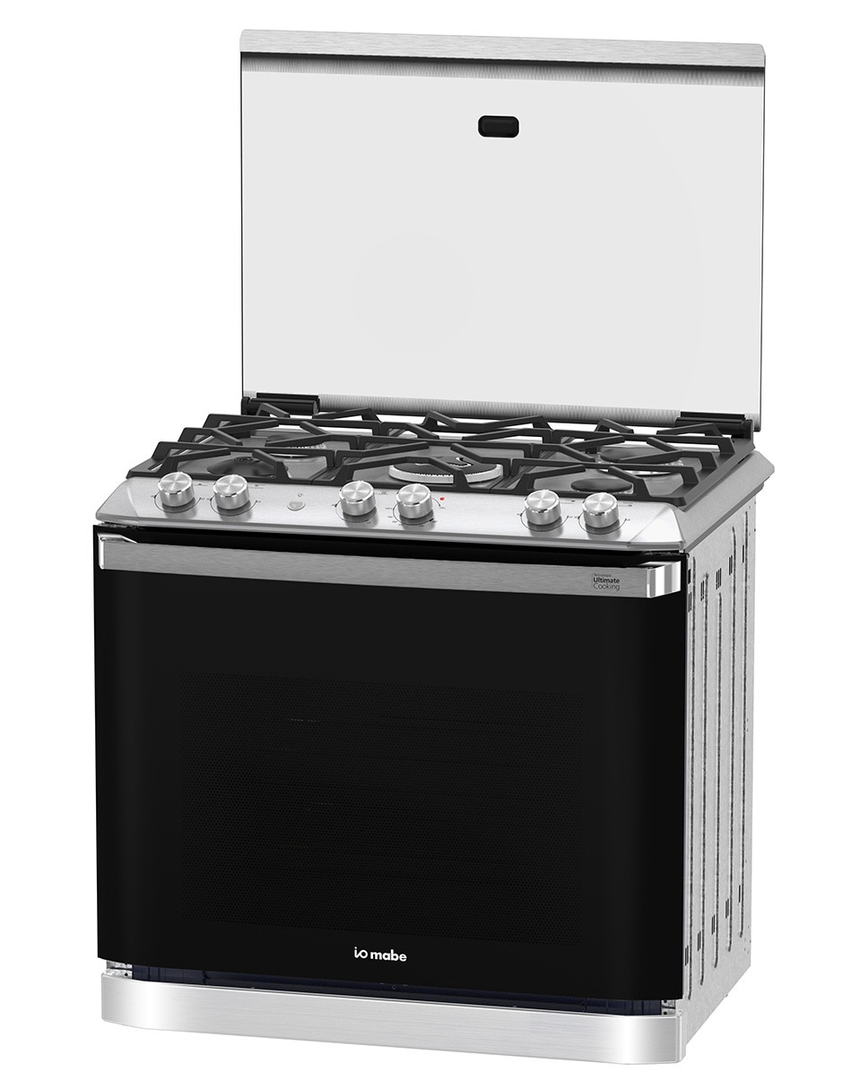 Estufa empotrable a gas lp Io Mabe Ultimate 79.2 cm IO8061GETSS0 de 5 quemadores