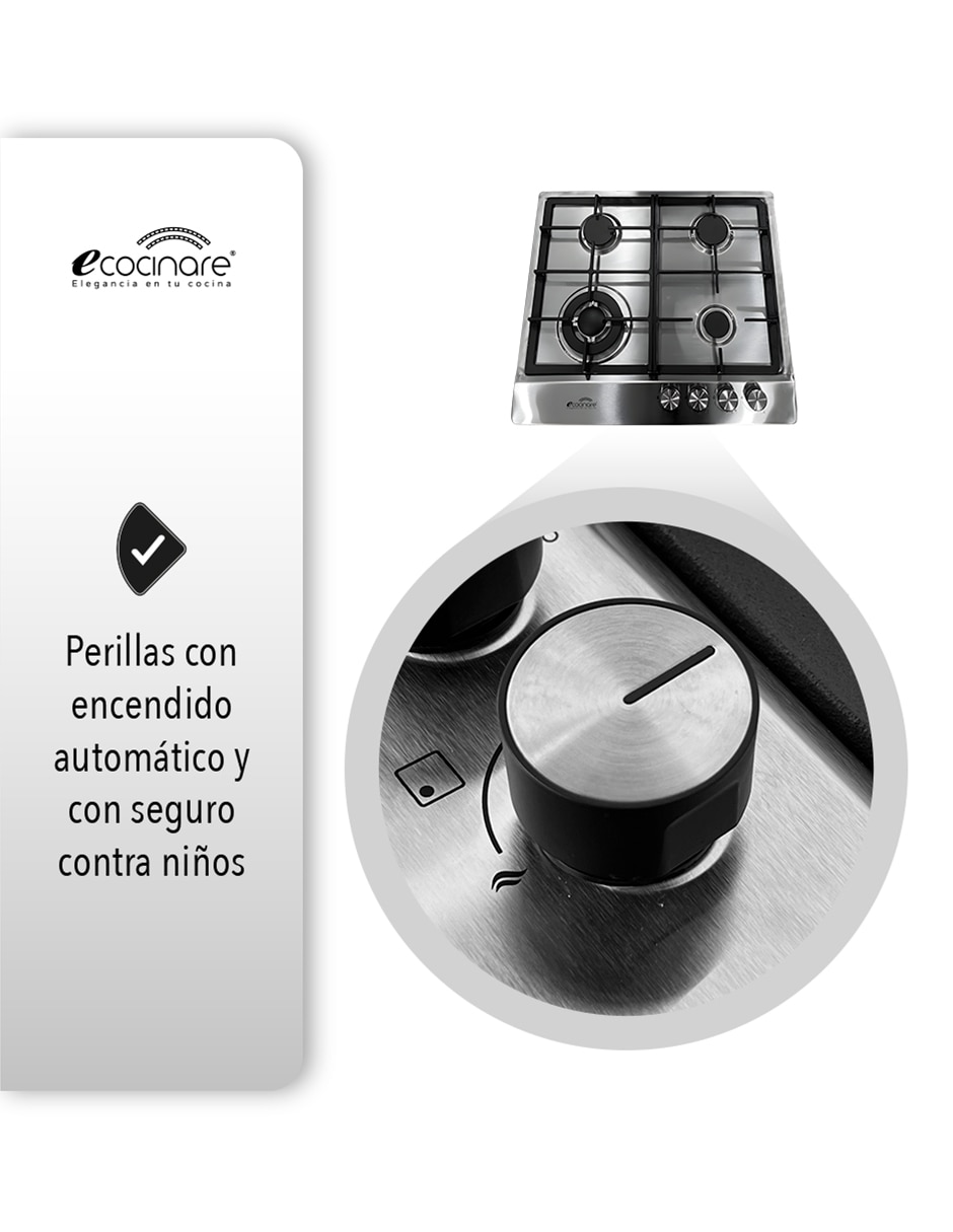 Parrilla a gas lp empotrable