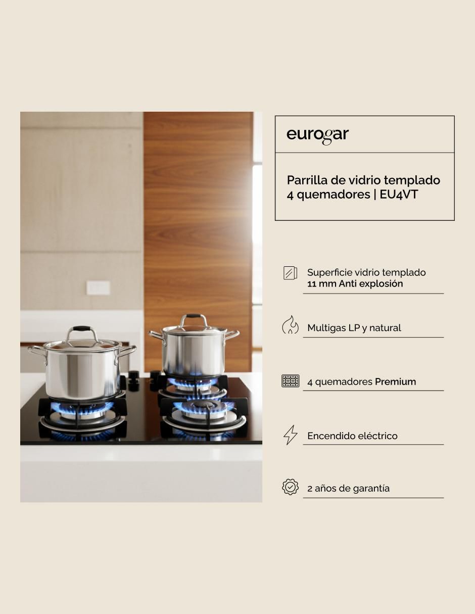 Parrilla a gas lp empotrable multigas 5