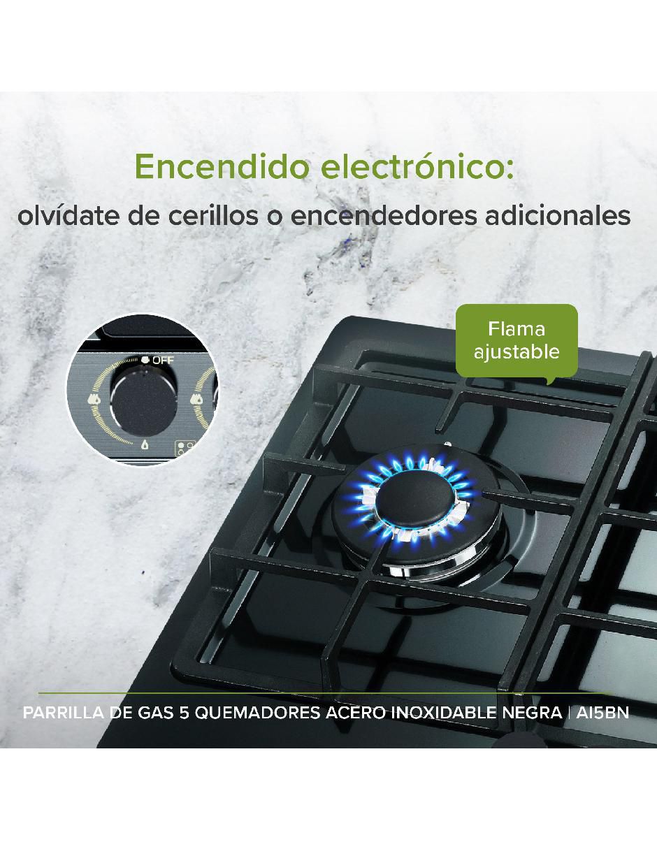 Parrilla a gas lp empotrable Avera