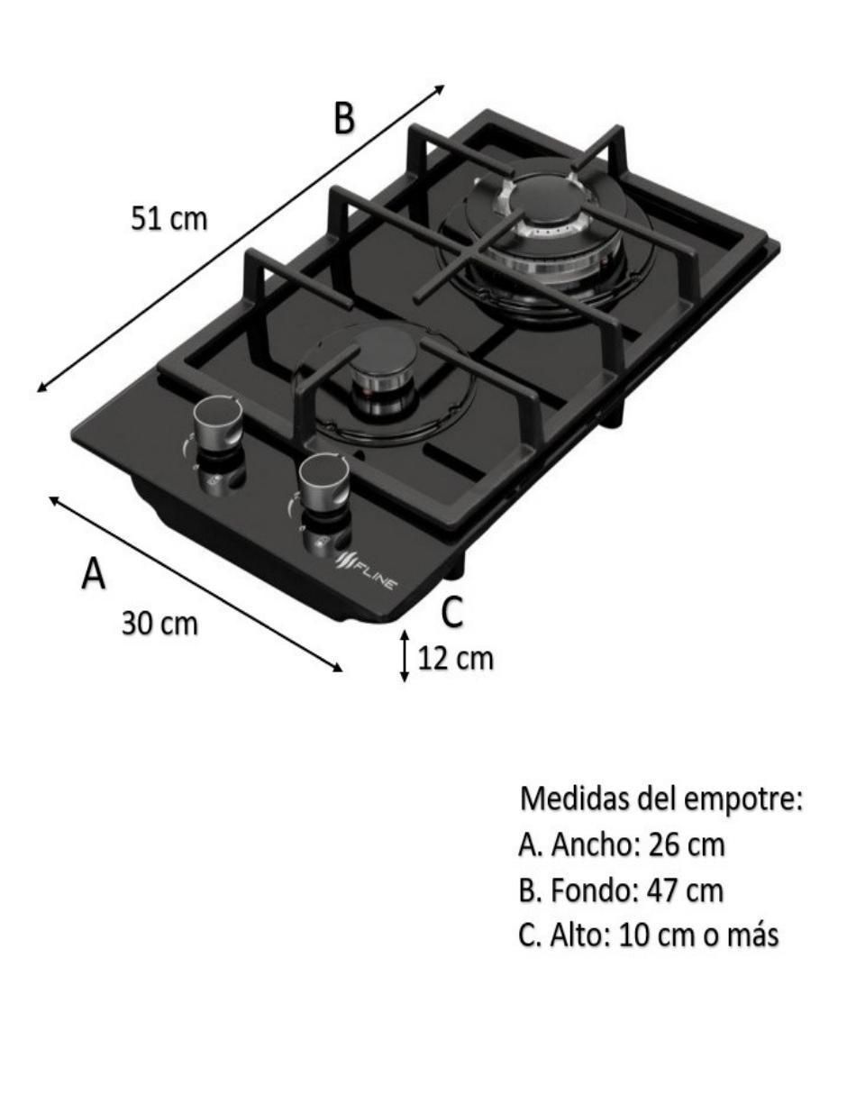 Parrilla a gas lp empotrable Fline
