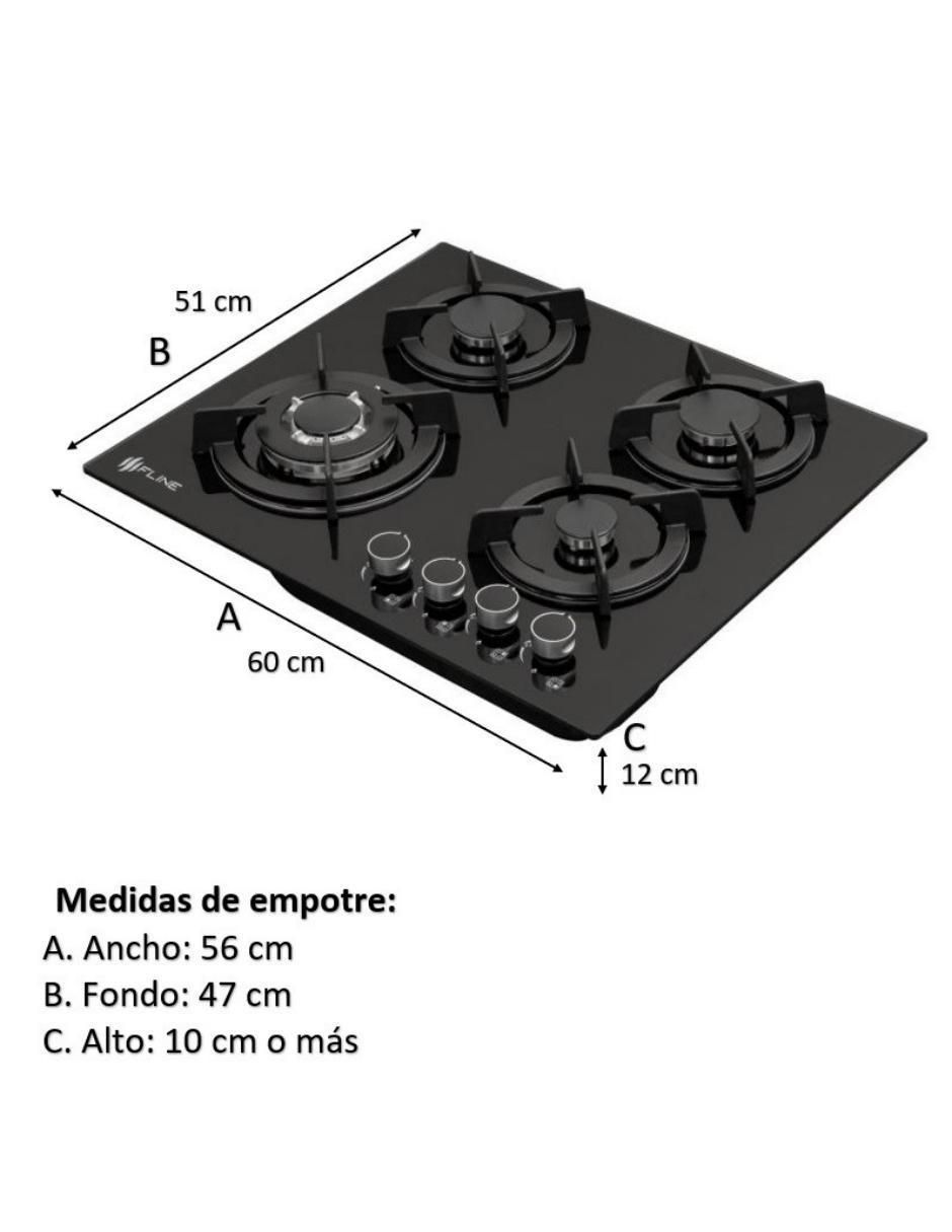 Parrilla a gas lp empotrable Fline