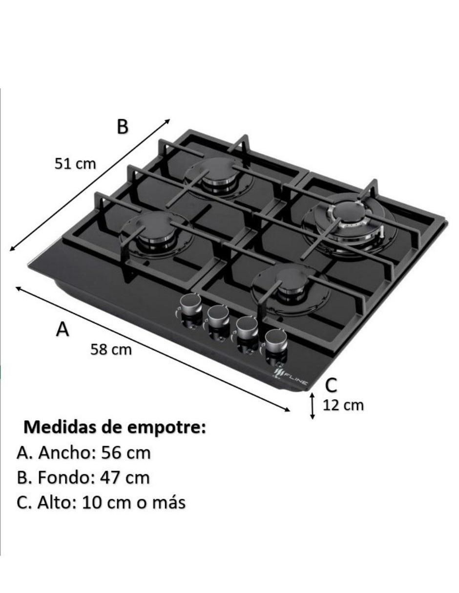 Parrilla a gas lp empotrable Fline