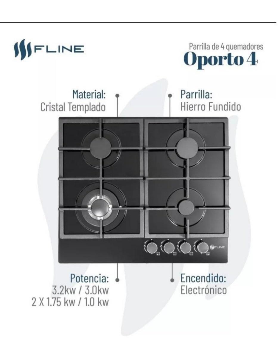 Parrilla a gas lp empotrable Fline