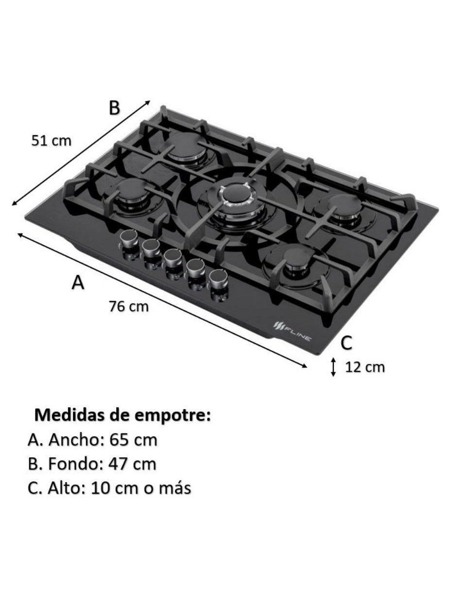 Parrilla a gas lp empotrable Fline