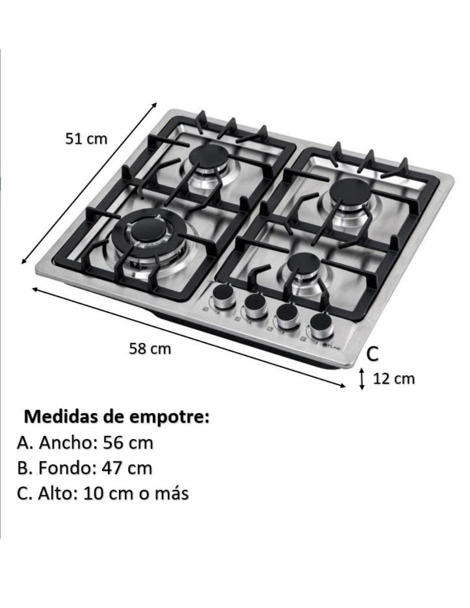 Parrilla a gas lp empotrable Fline