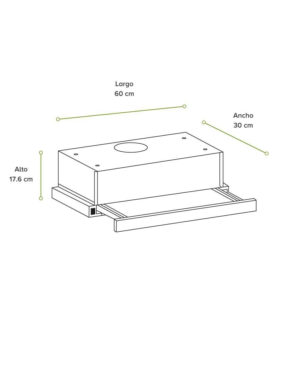 Campana de pared Avera CED60 de acero inoxidable