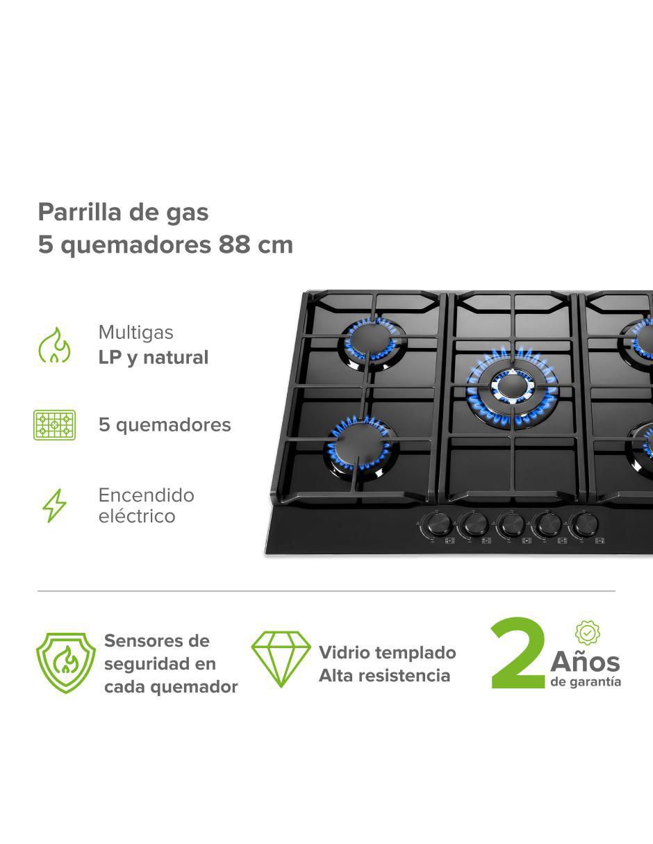 Parrilla a gas lp empotrable Avera multigas encendido eléctrico
