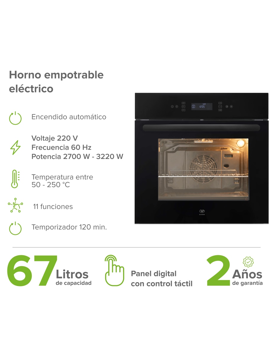 Horno eléctrico hel03p 2