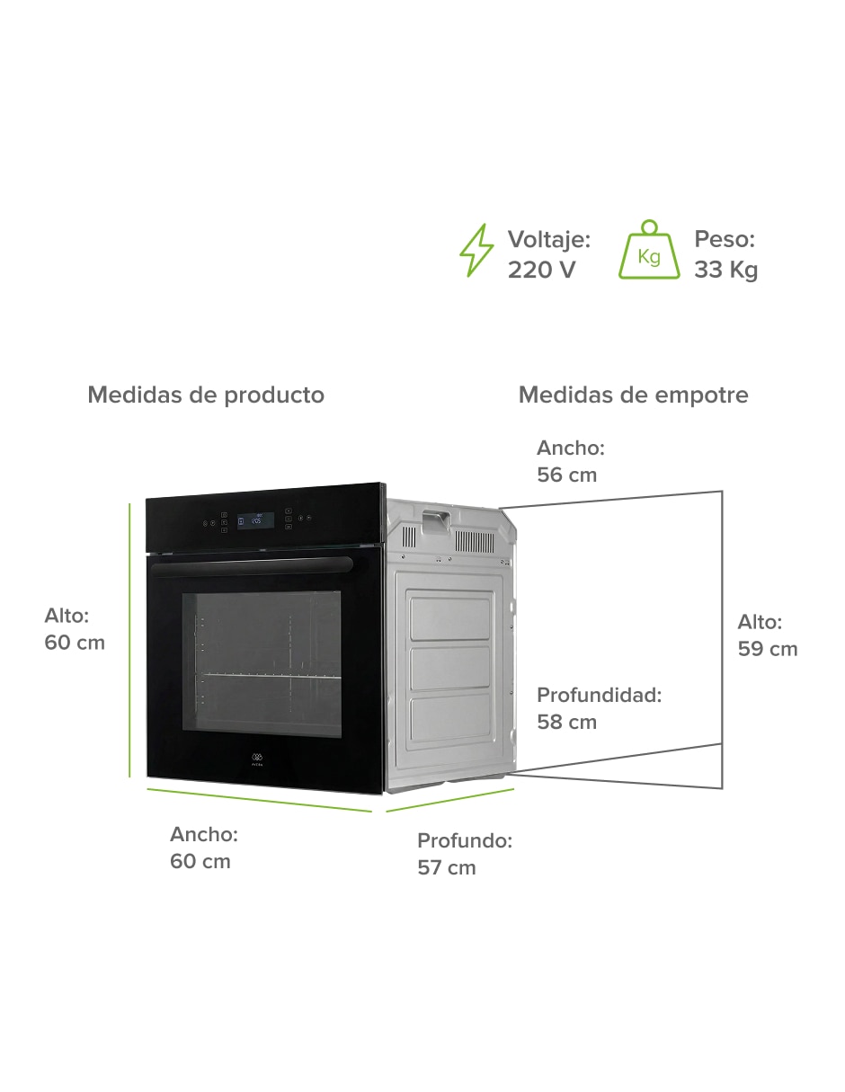 Horno eléctrico hel03p 6