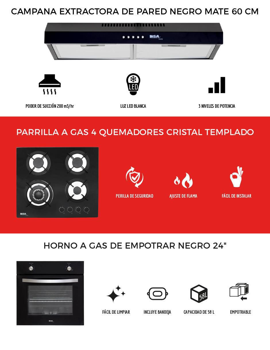 Parrilla a gas lp empotrable 3