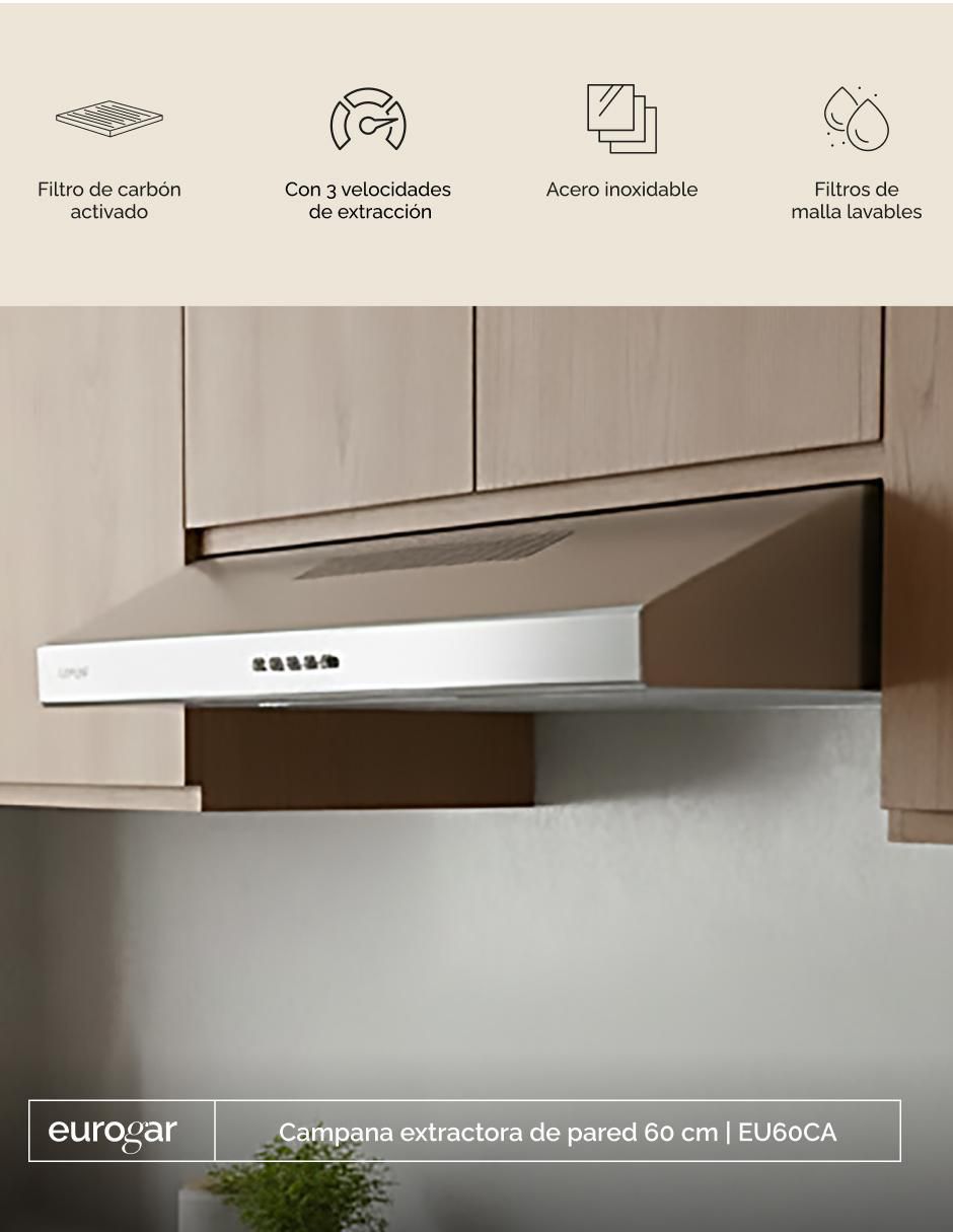 Campana de pared Eurogar EU60CA de acero inoxidable