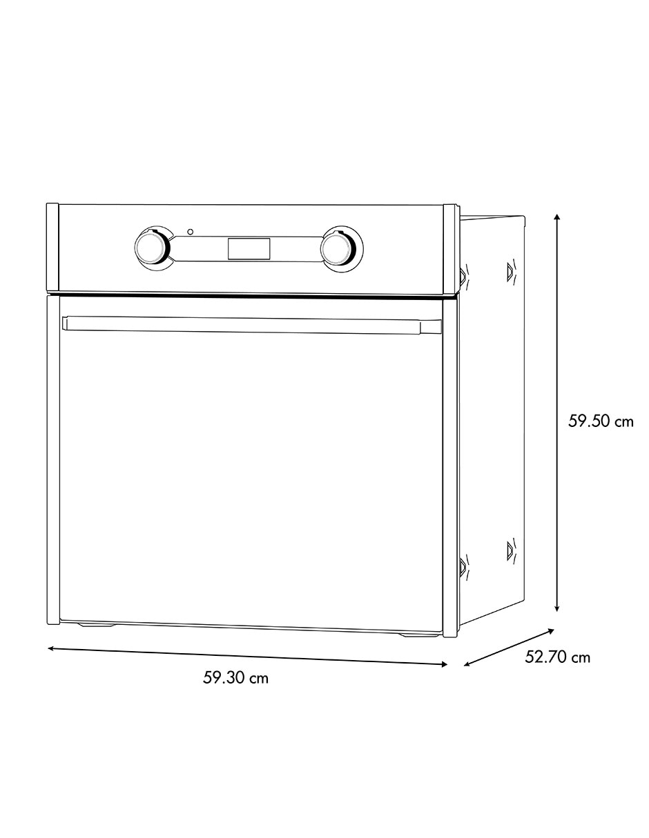 Horno eléctrico Io Mabe IO6032HEWD1 capacidad 60 L