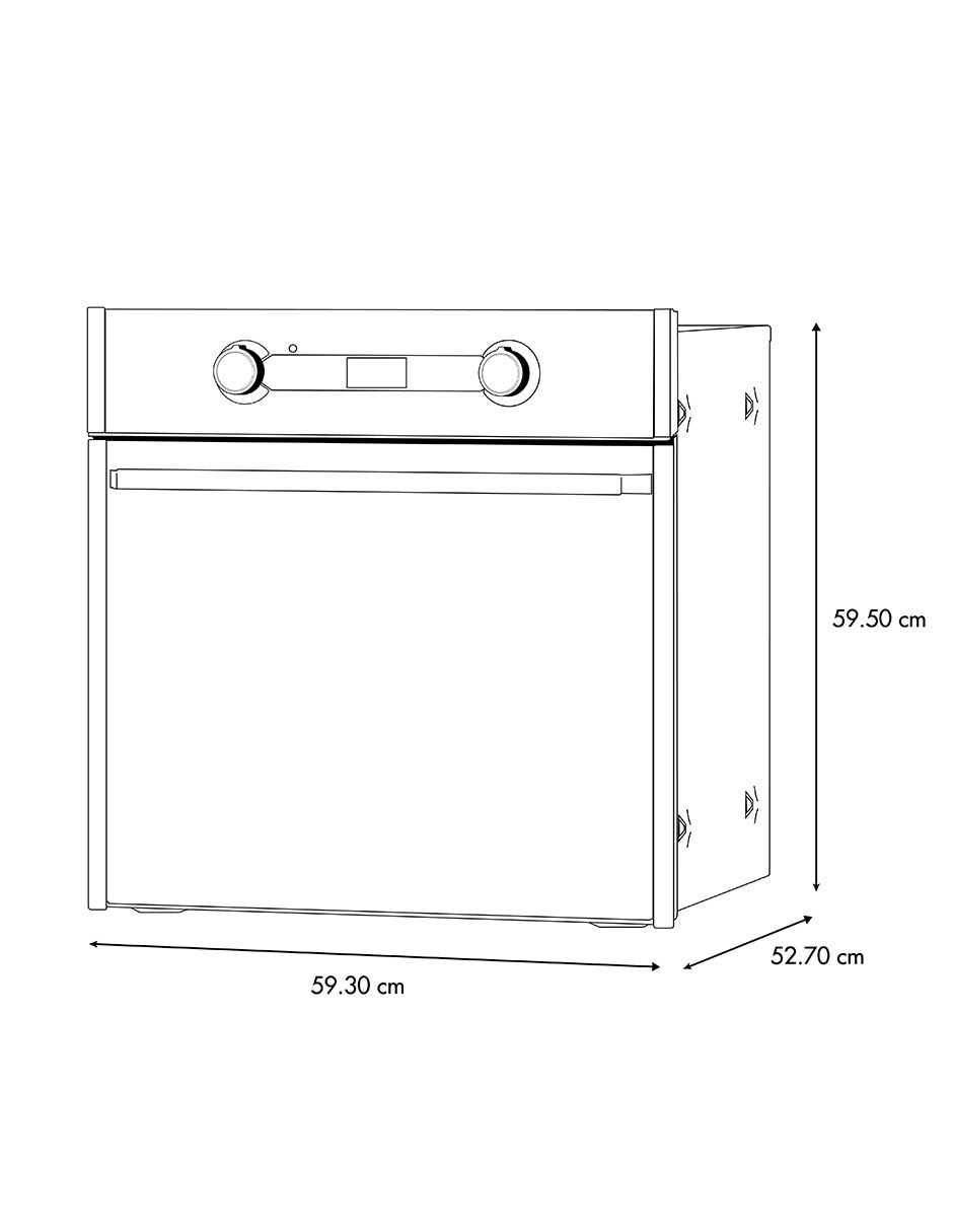 Horno a gas LP Io Mabe IO6032HGWD1 capacidad 60 L