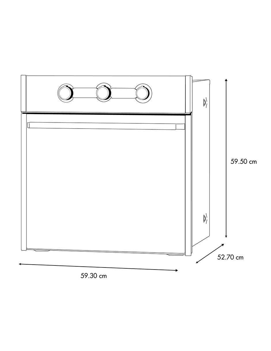 Horno a gas LP Io Mabe IO6056HGWI1 capacidad 60 L