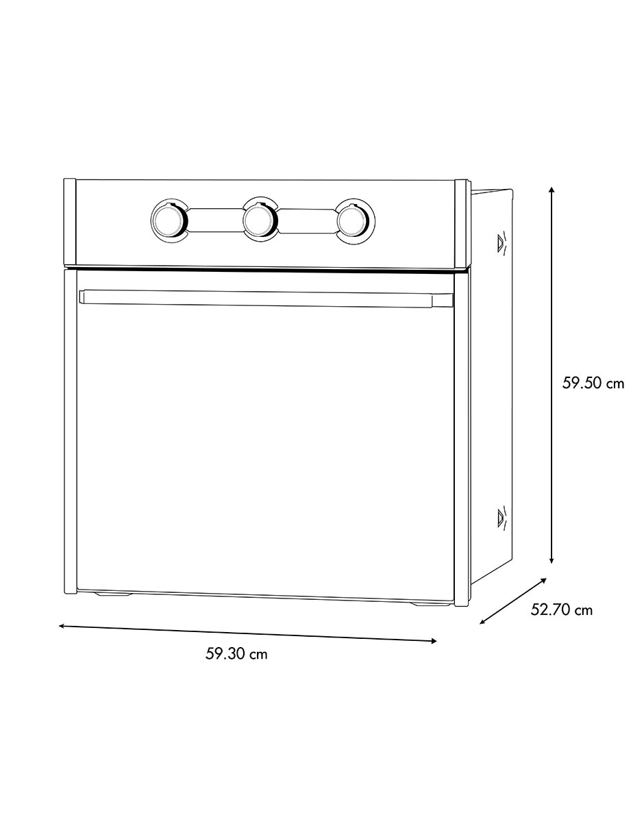 Horno eléctrico Io Mabe IO6056HEWI1 capacidad 60 L