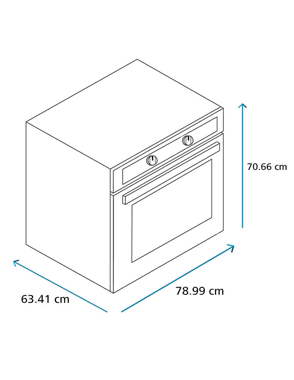 Horno a gas LP Mabe HM8020NN1 capacidad 76 L