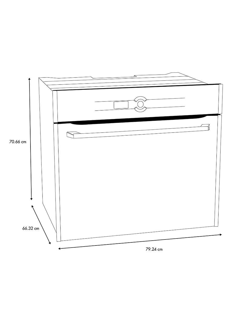 Horno a gas LP Io Mabe IO8042HGWD1 capacidad 76 L