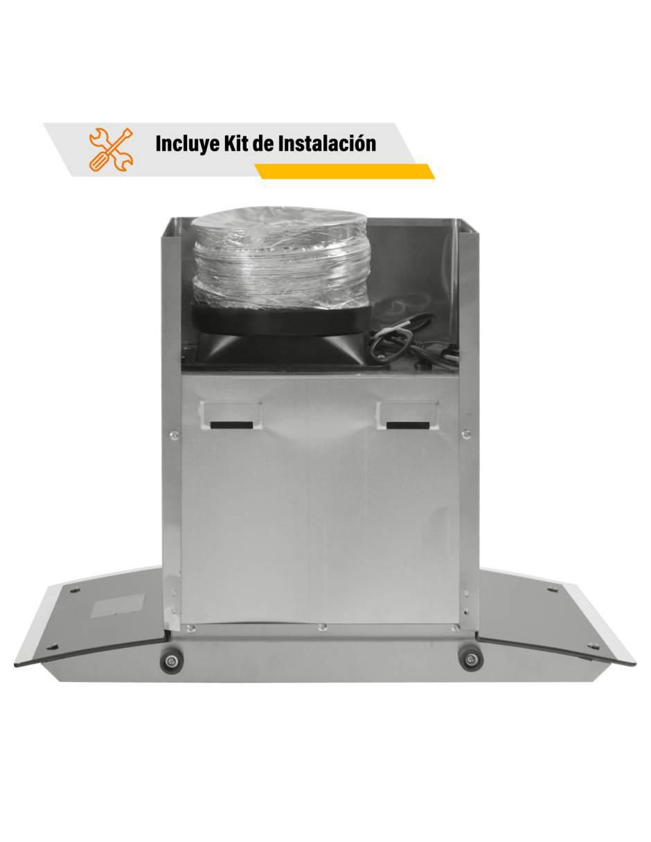 Campana de pared Houzer MKZ-CAMPA600MGRI-2 de vidrio