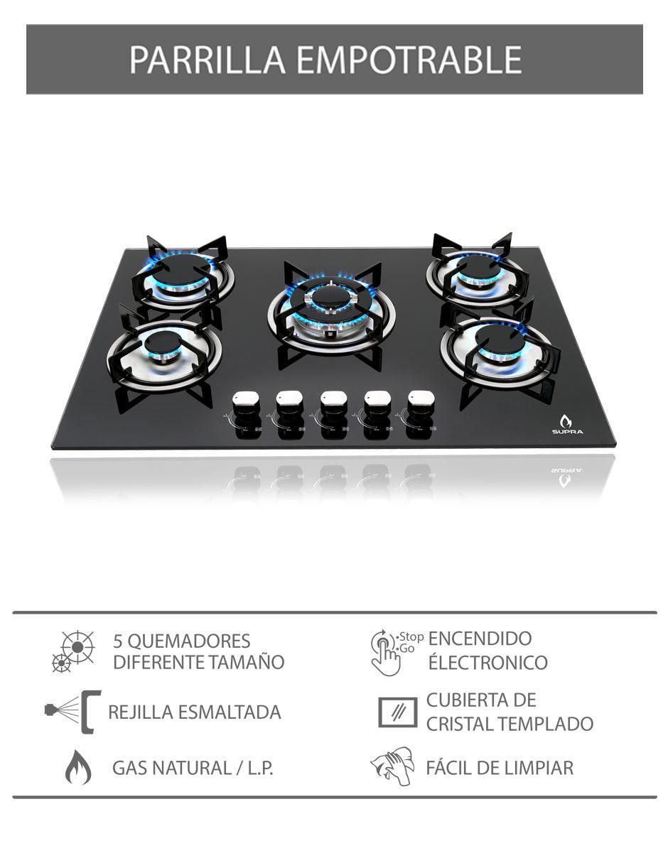 Parrilla a gas lp empotrable Supra