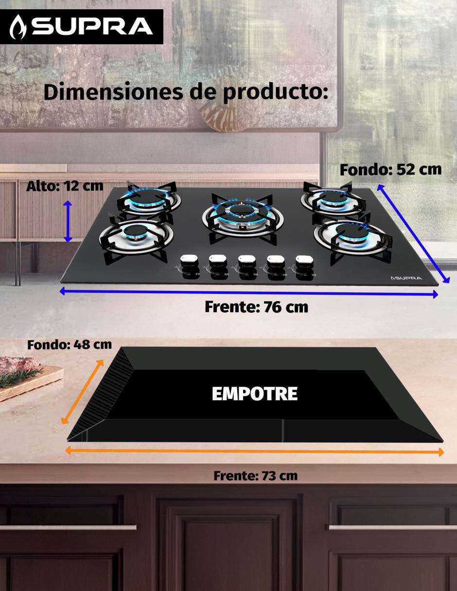 Parrilla a gas lp empotrable 7