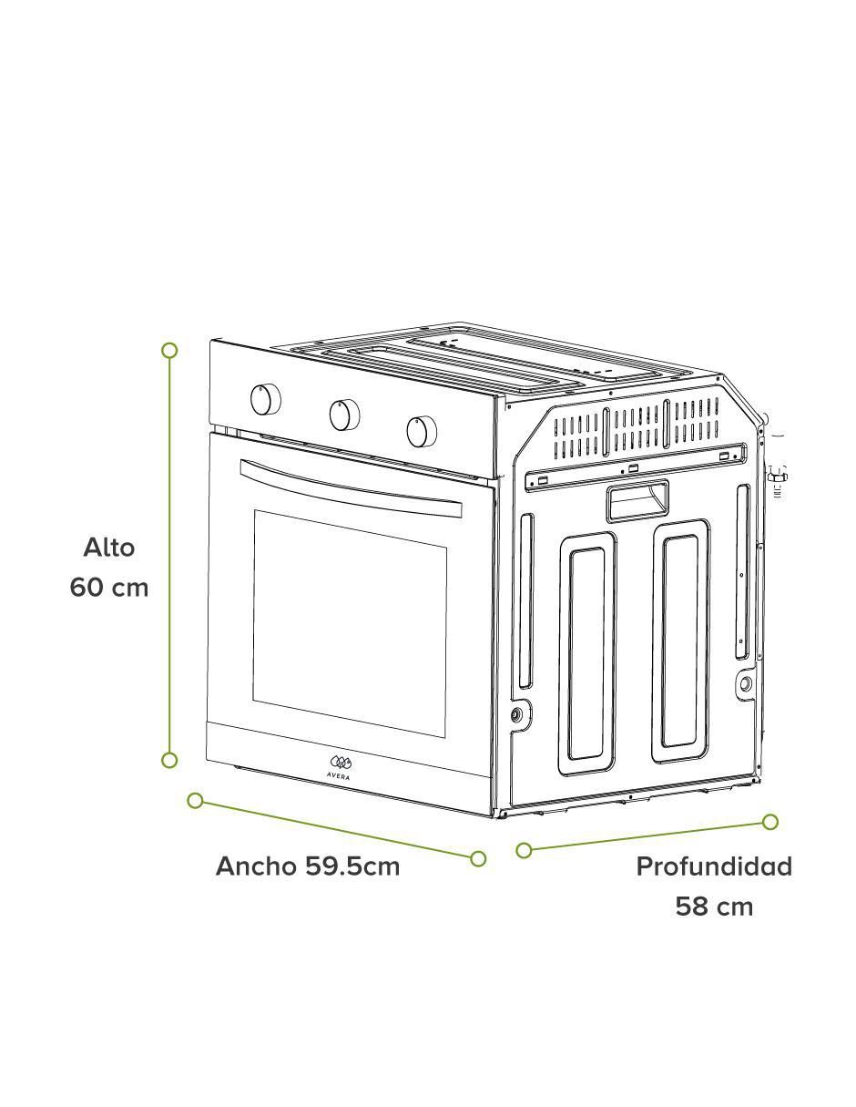 Horno a gas natural HE02NAT capacidad 55 L 4
