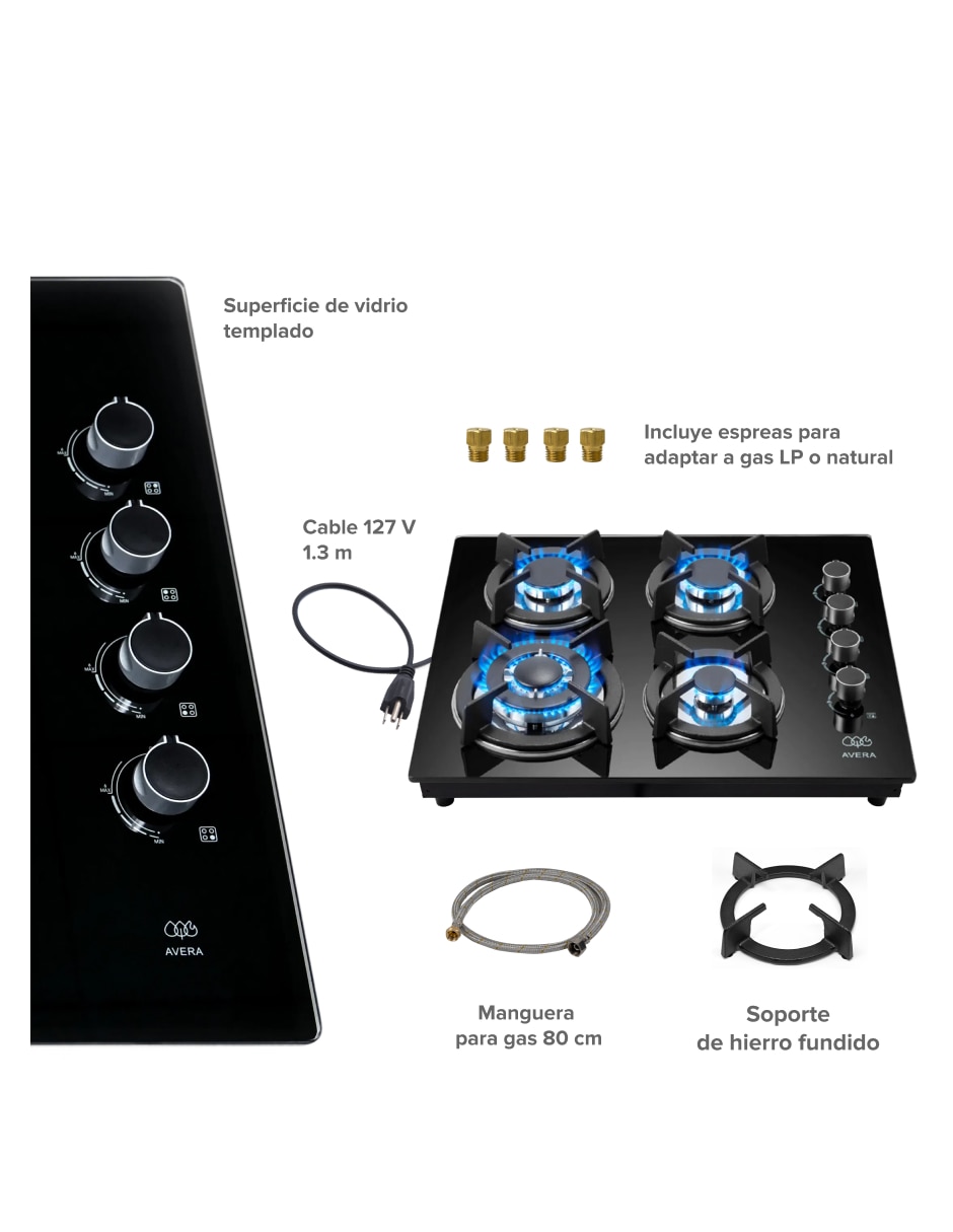 Parrilla a gas lp empotrable 2