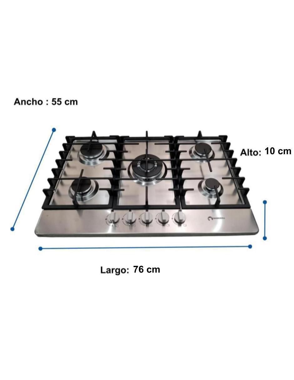 Parrilla a gas lp empotrable Shorbull