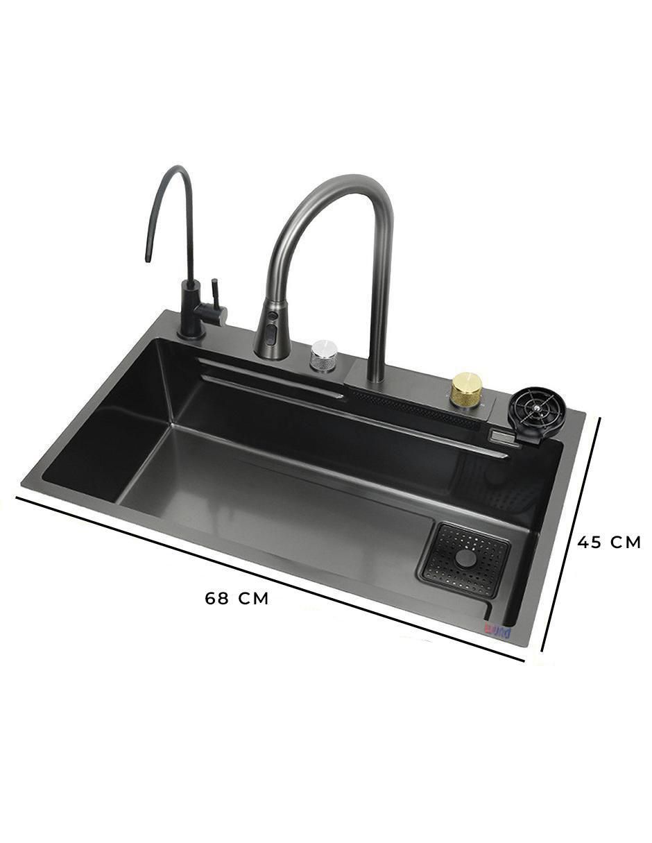 Tarja de acero inoxidable con escurridor derecho W54ND 5