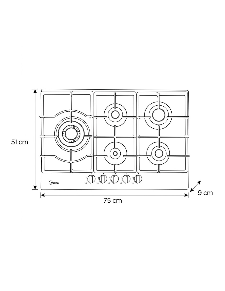 Parrilla empotrable 10