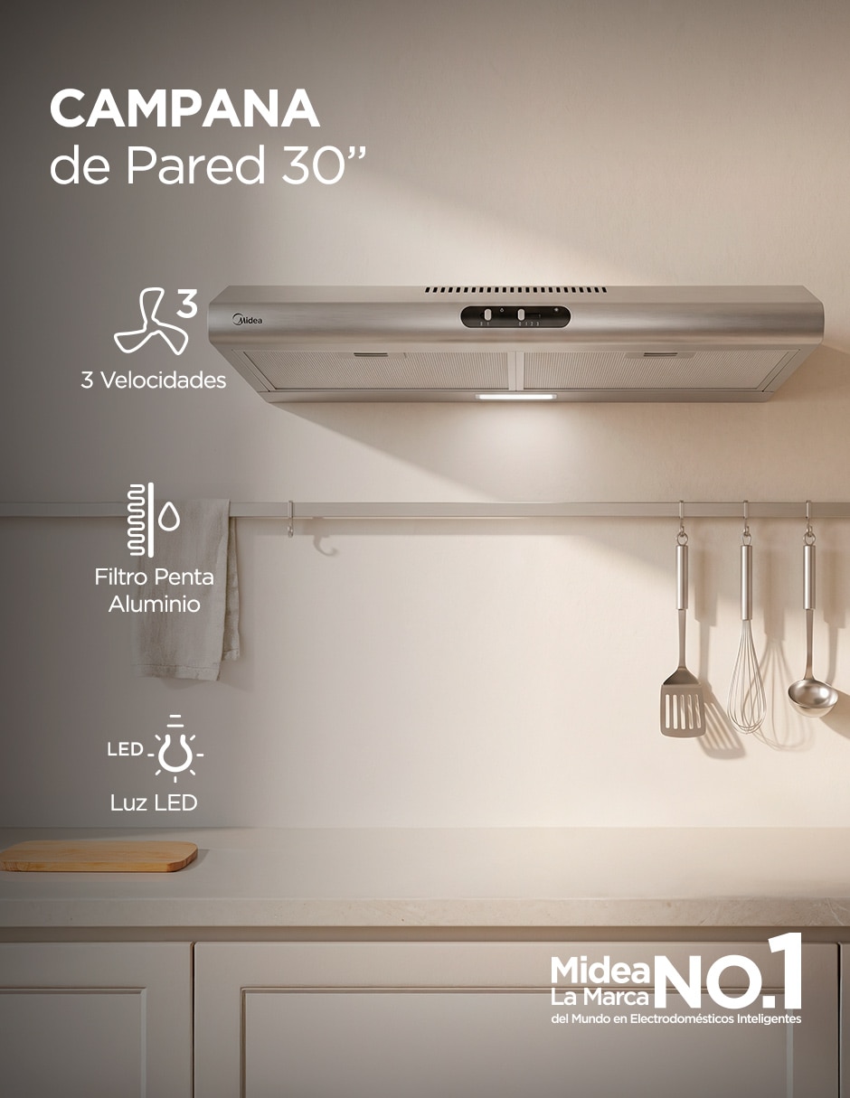 Campana de pared MJUD30S3GS de acero 6