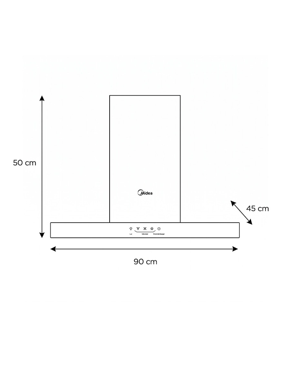 Campana de pared MJWM7736S3GS de acero inoxidable 6
