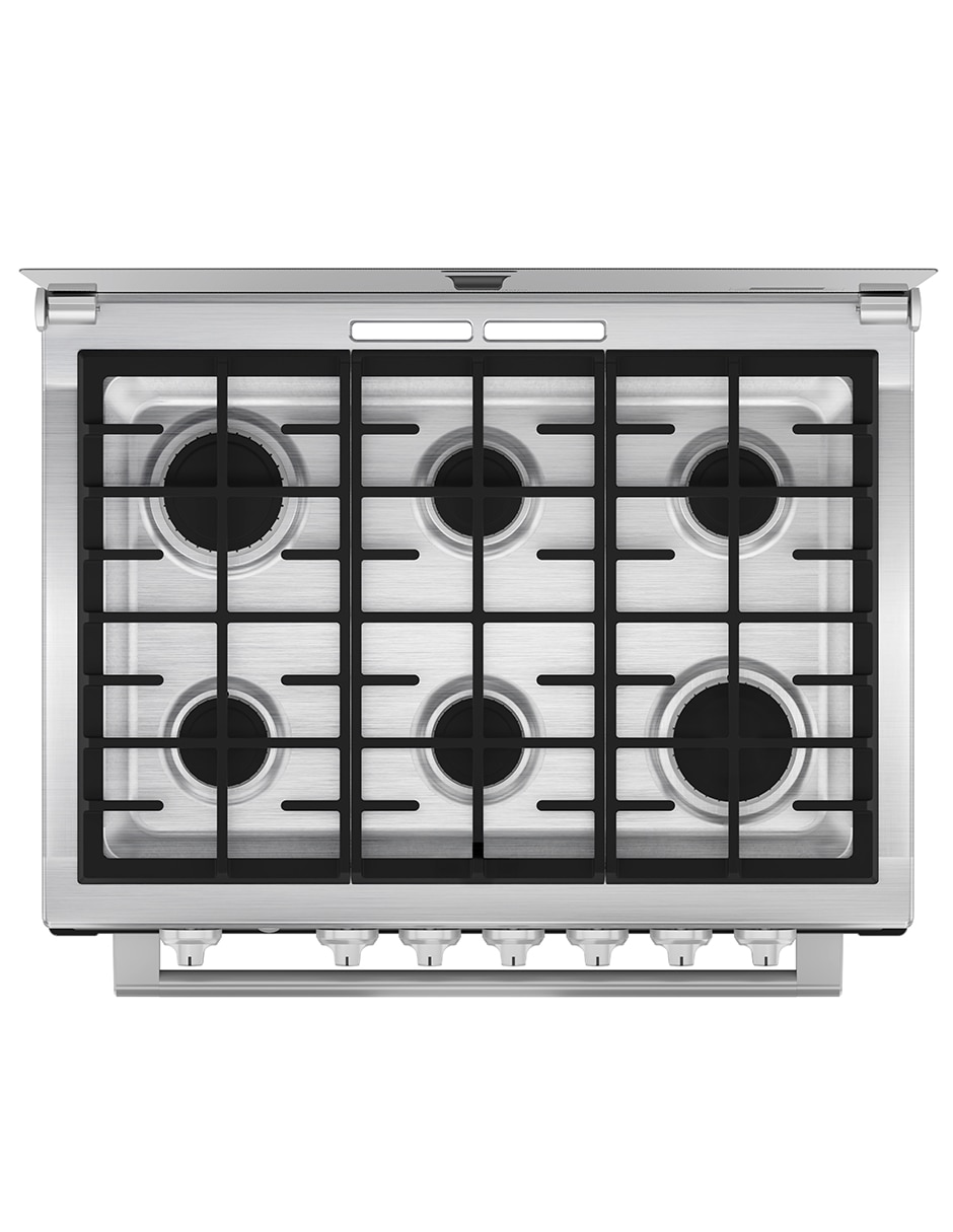Combo estufa empotrable a gas lp Mabe 80 cm XOC80750CMPUV80 de 6 quemadores + campana