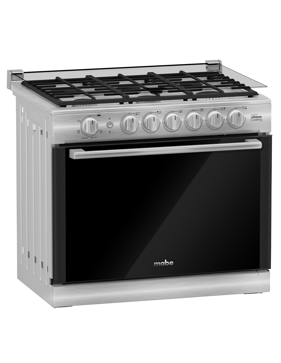 Combo estufa empotrable a gas lp Mabe 80 cm XOC80750CMPUV80 de 6 quemadores + campana