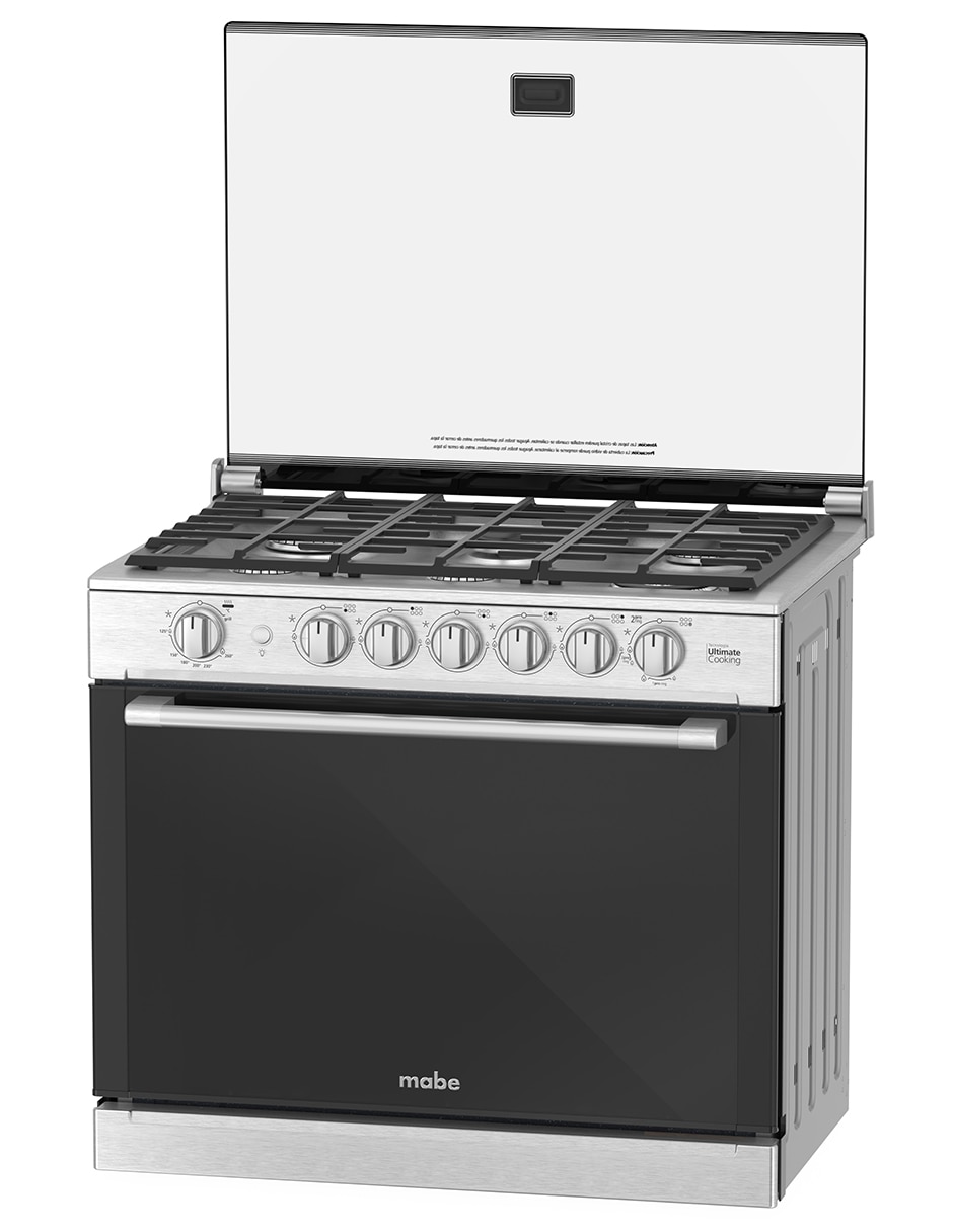 Combo estufa empotrable a gas lp Mabe 79.20 cm XOC80802CMPUV80 de 6 quemadores + campana